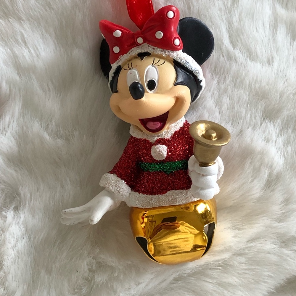 Disney Parks Santa Mickey and Minnie Christmas Bell Ornament Set - Picture 5 of 7
